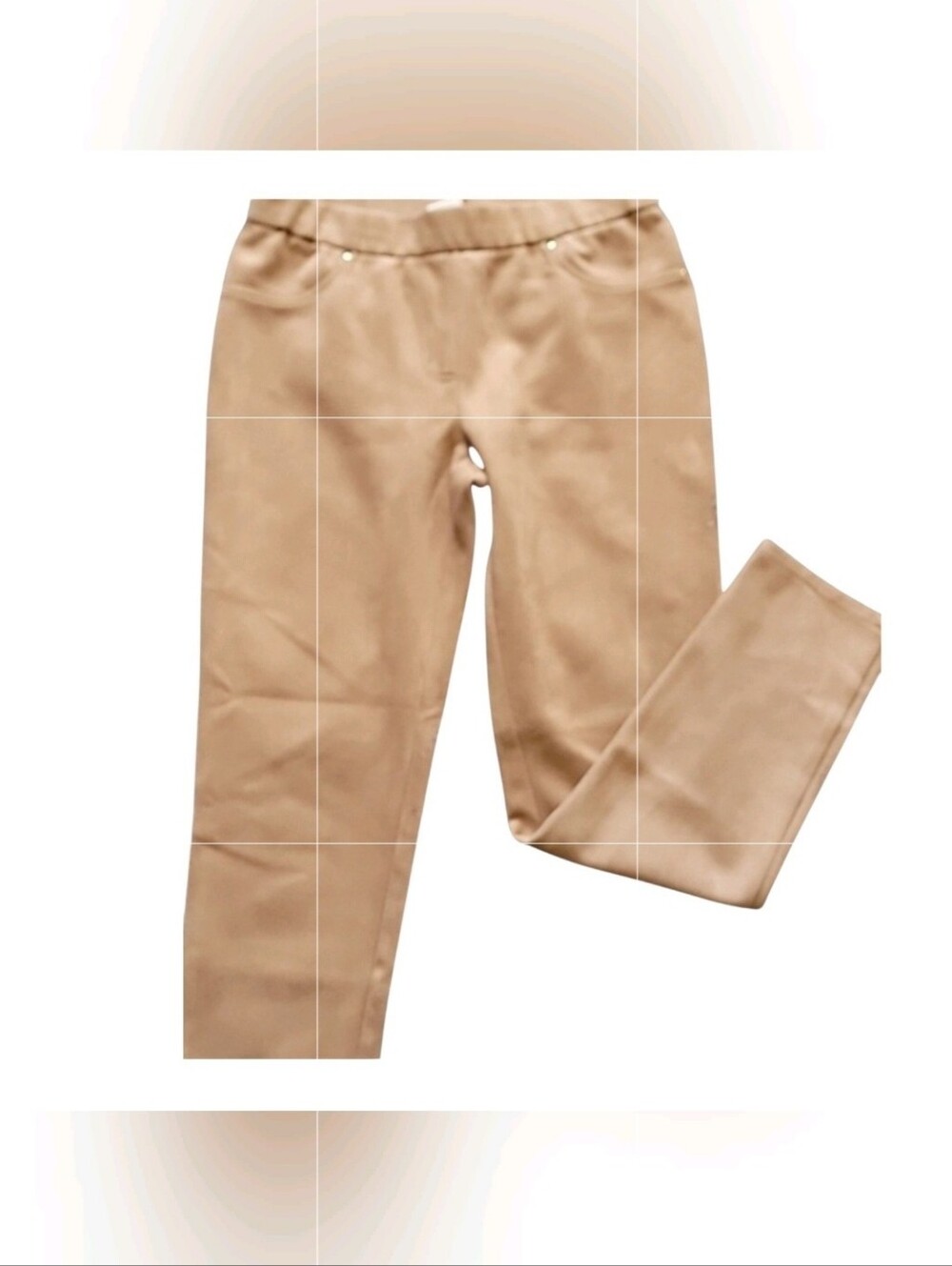 Vintage Tan Suede Ponte Stretch Pants Sz. 6